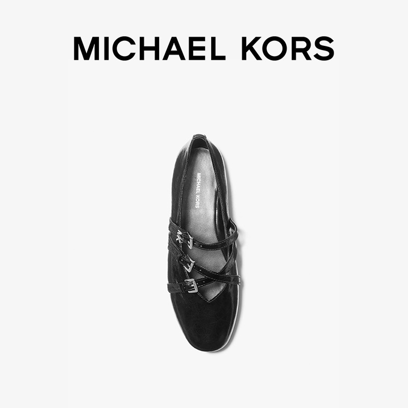 MICHAEL KORS MK Indy 女士皮质平底芭蕾舞鞋,淘宝优惠券,粉丝福利购,淘宝优惠卷
