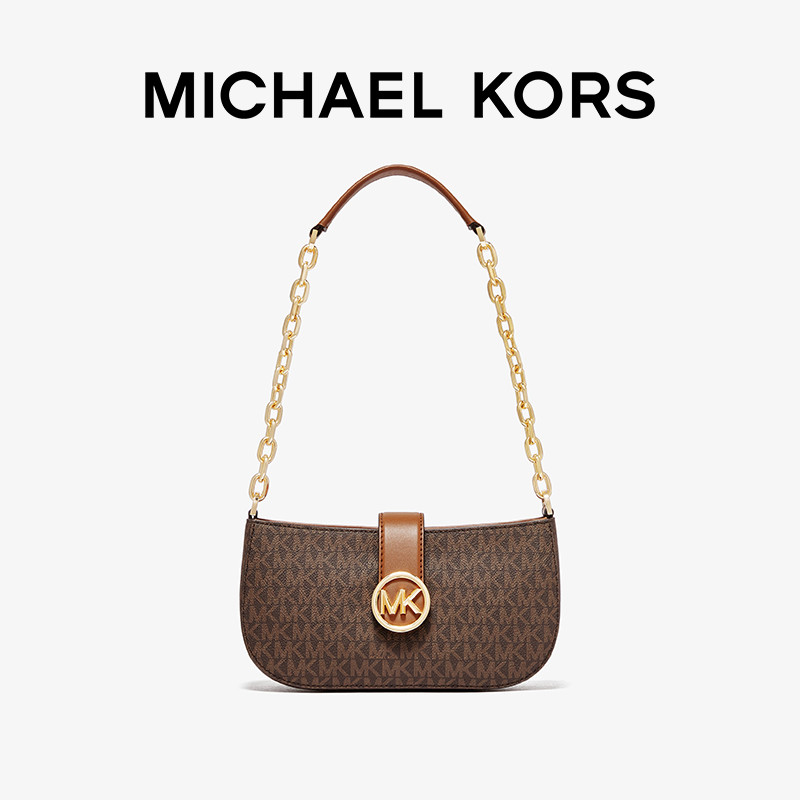 mk carmen小号老花链条腋下单肩包 MICHAEL KORS女士包袋