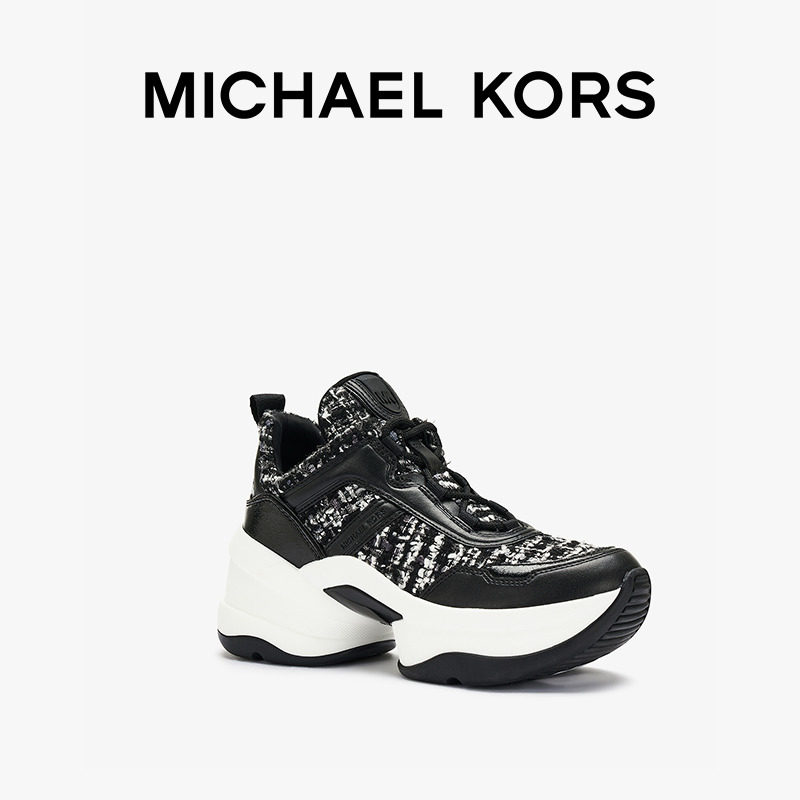 【两件折上折】MICHAEL KORS MK Olympia 女士厚底运动鞋 跟高8cm,淘宝优惠券,粉丝福利购,淘宝优惠卷