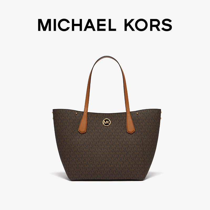 MICHAEL KORS Allison女士大号老花托特包-图3