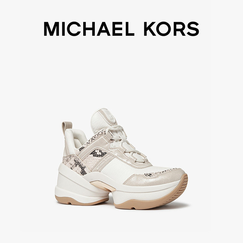【两件折上折】MICHAEL KORS MK Olympia 女士厚底运动鞋 跟高8cm,淘宝优惠券,粉丝福利购,淘宝优惠卷