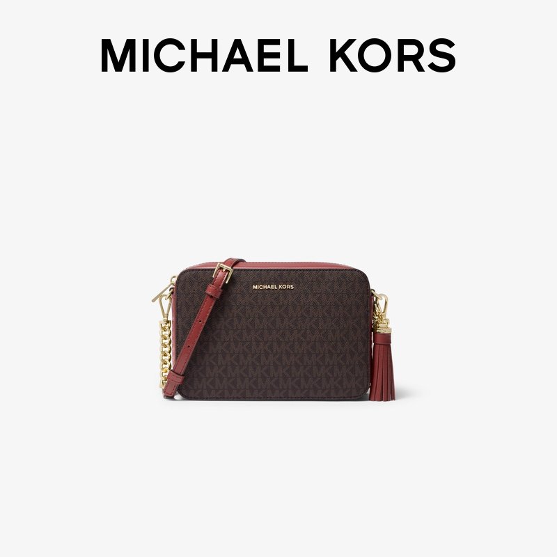 mk中号老花链条相机包单肩斜挎包 MICHAEL KORS女士包袋