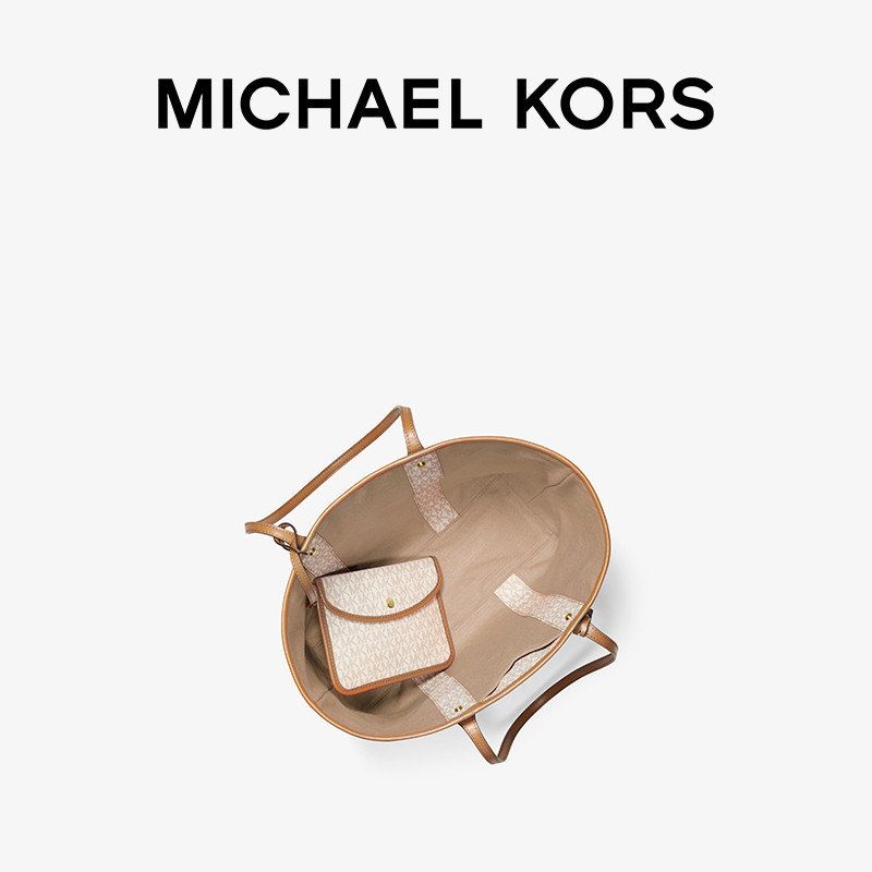 大号老花拼色手提托特包mk eva MICHAEL KORS女士包袋