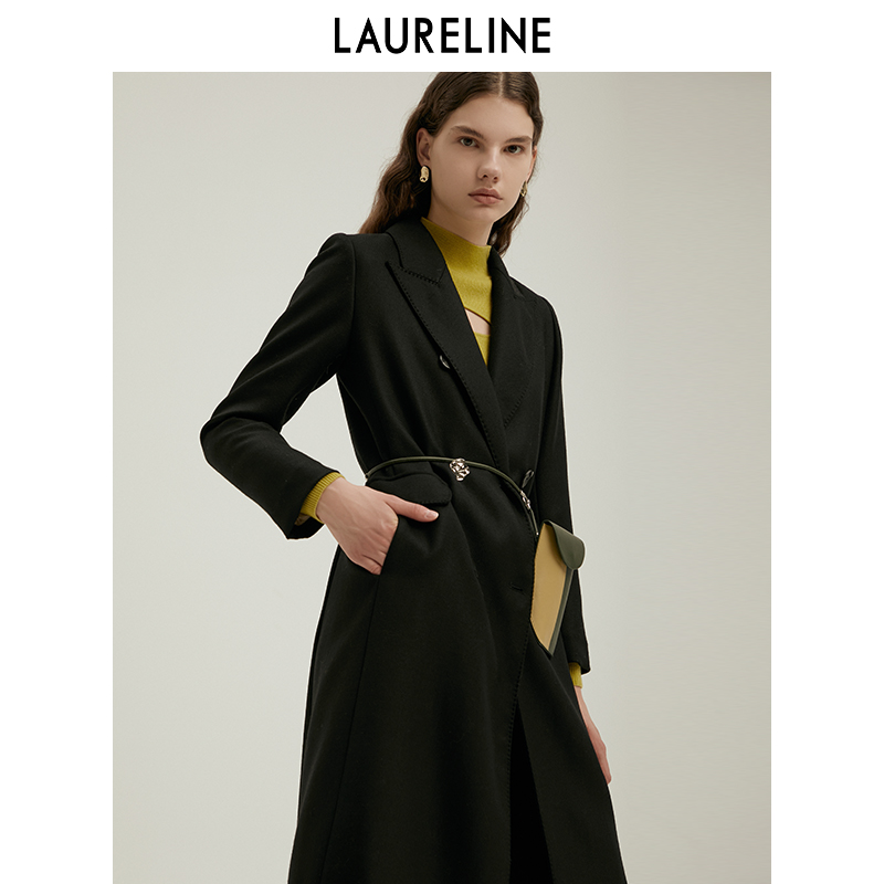 LAURELINE/洛瑞琳时尚外套女冬季新款收腰显瘦西装式羽绒服