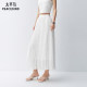 Peacebird Pleated Umbrella Skirt ຂອງແມ່ຍິງສີຂາວ skirt Cake ການເດີນທາງແບບຄື້ນຍາວ 2026 Spring ແລະ Summer ແບບໃຫມ່