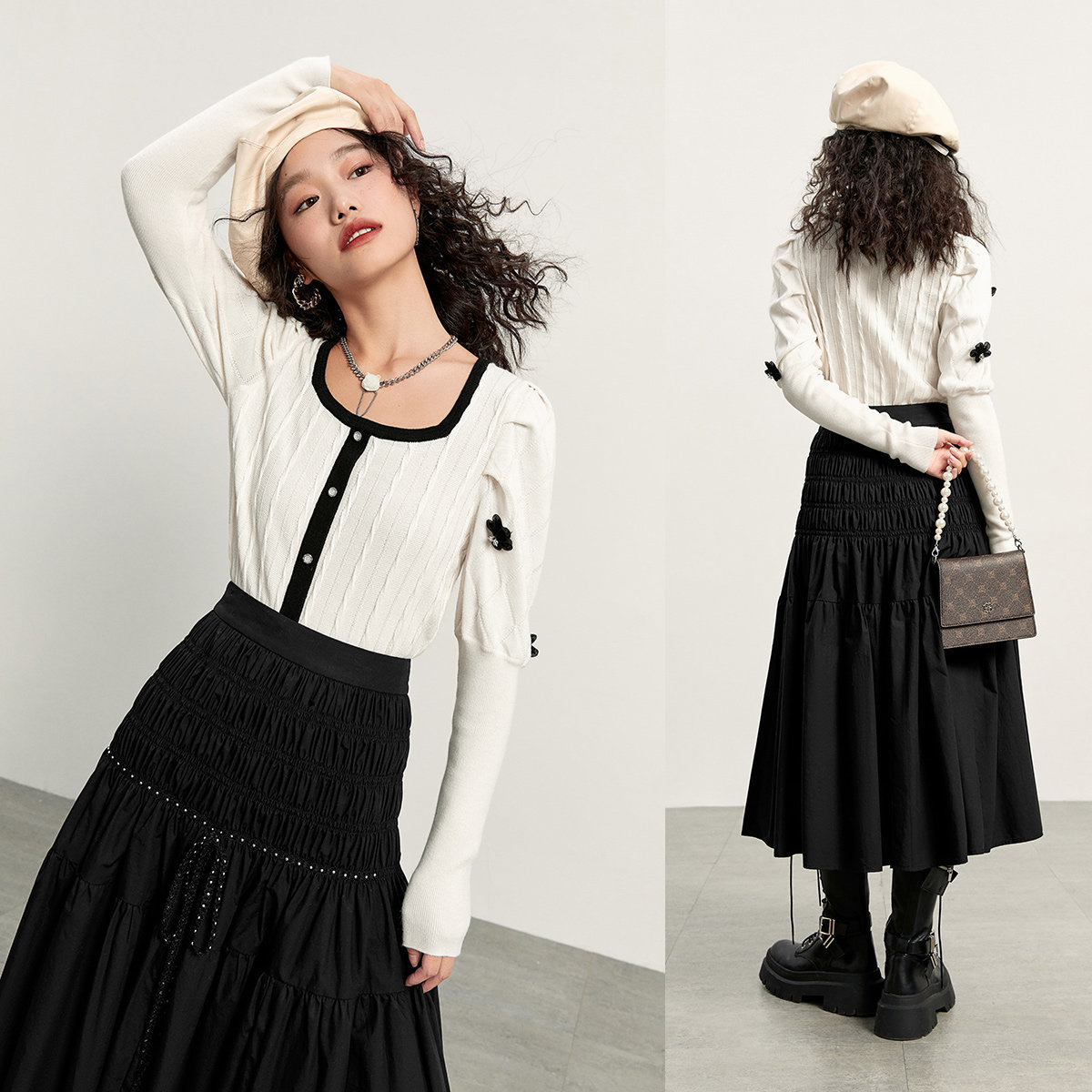 peacebird /太平鸟女装冬季毛衫 太平鸟outlets店毛针织衫