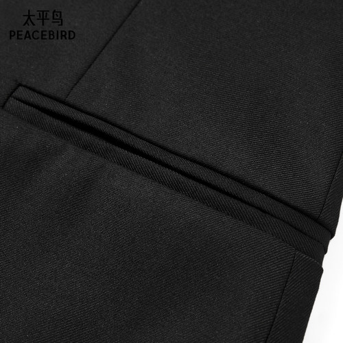 太平鸟女装通勤时尚西装外套女黑色西装A1BAF1483 - 图3