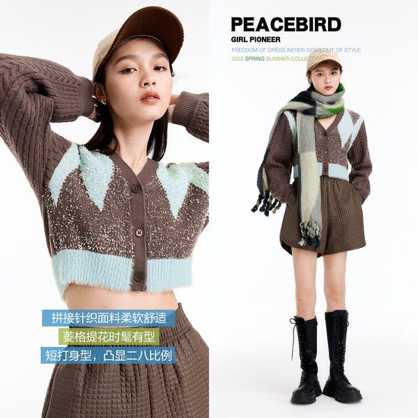 peacebird /太平鸟女装冬季毛衫