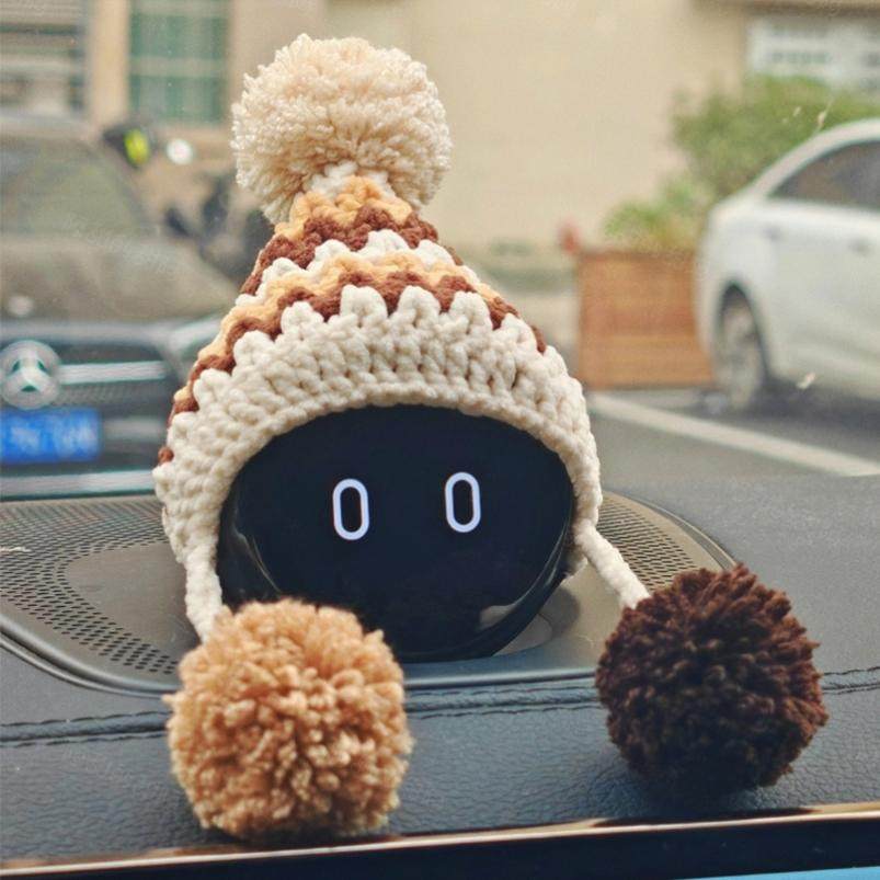 蔚来nomi帽子冬天新年喜庆糯米手工针织帽et7es6es8ec6ec7饰装饰 - 图2