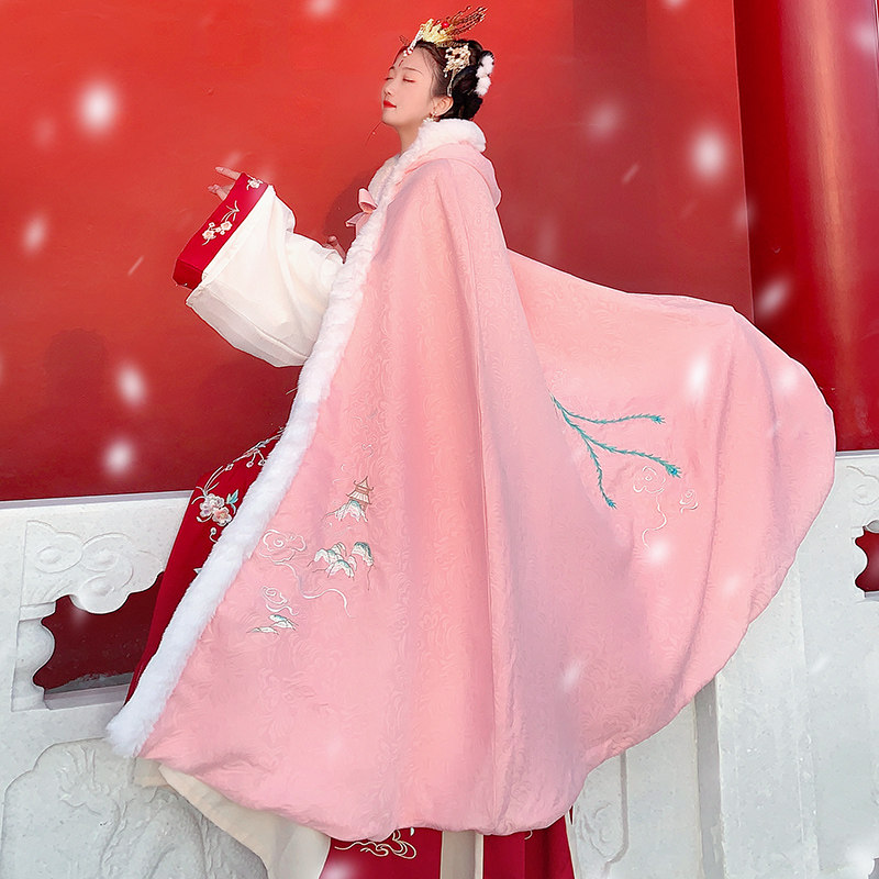 斗篷原创正品加厚加绒学生超仙汉服 凯霖秋汉服