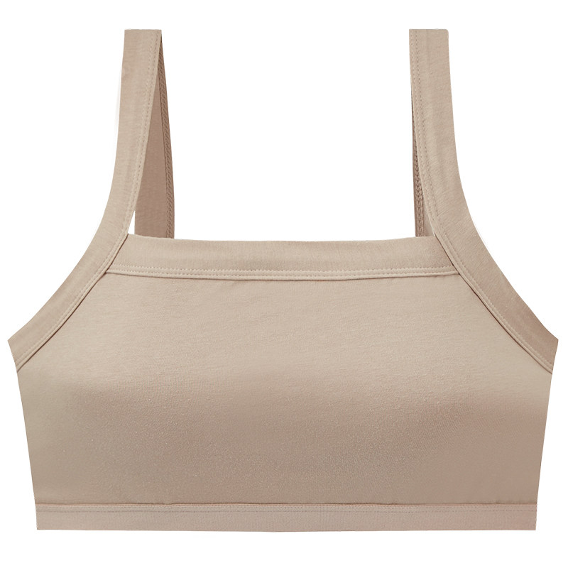 纯棉少女无钢圈防走光学生薄款裹胸 hdvip少女文胸