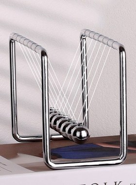 牛顿摆球7球办公室客厅书房摆件物理金属非永P动仪创意家居装饰品