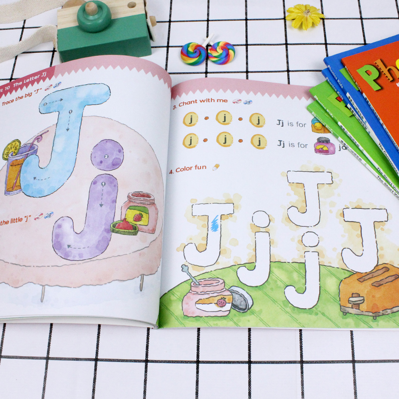 phonics+kids棒棒英语自然拼读幼儿英语1-6年纪共12册幼儿园英语自然拼读口语发音字母拼写0基础入门小达人小考拉点读笔绘本配套书