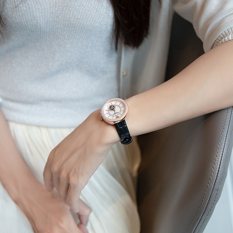 Armani watch women's fashion hollow mechanical women's watch