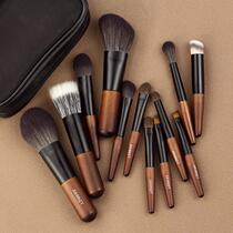 12 mini-makeup brush sets of portable wool points color brushed short bar eye shadow brush Flawless travel fit delivery bag 