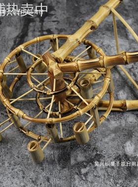 竹制摩天轮工艺品摆件礼物水车色摆设装饰餐厅日韩料理餐具酒店