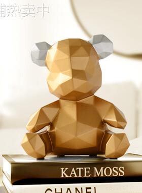 北欧树脂工艺品小熊存钱罐摆件家居儿童小孩压岁钱储蓄罐装饰品