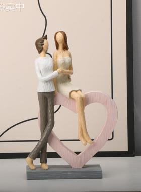 情侣雕像摆件手办新婚婚礼喜庆饰品床头柜摆件下游种草 图搜好货