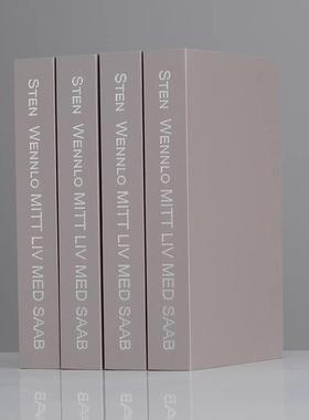 简约款黑白灰假书装饰摆件办公区样板间道具模型办公室书柜仿真书