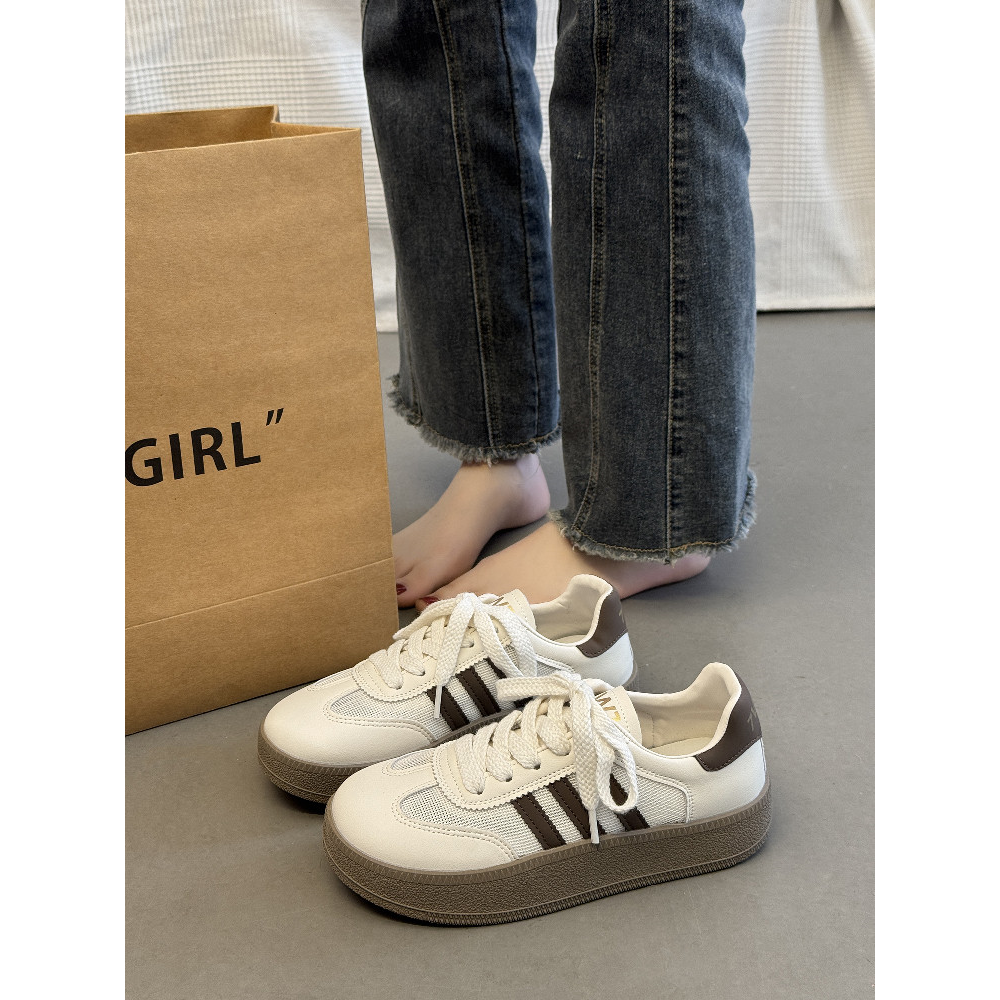 网面德训鞋女2026春夏季薄款透气新款厚底小白鞋配裙子网鞋潮板鞋,淘宝优惠券,粉丝福利购,淘宝优惠卷