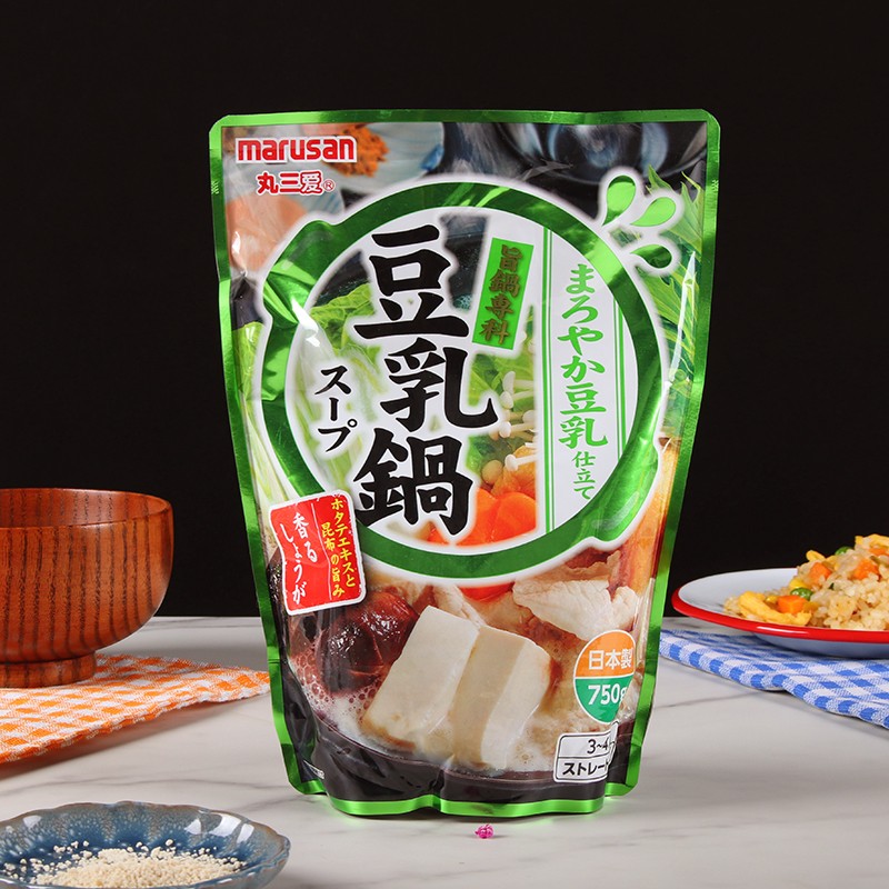 日本进口丸三爱火锅底料豆乳泡菜寄世锅寿喜烧关东煮调料汤底750g-图1