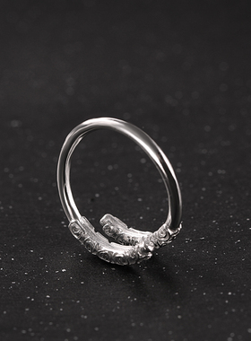 至尊宝纯银刻字学生紧箍咒戒指