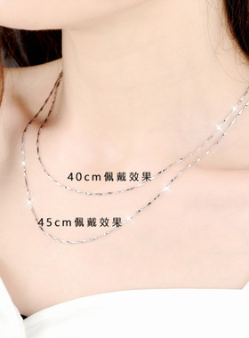 千足纯银不掉色项链