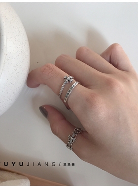 十字架复古做旧百搭欧美风戒指