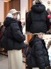 3/3 Sleeves with cover 90 goose down cloud puff bread short down jacket for women New Year and Christmas red thickened