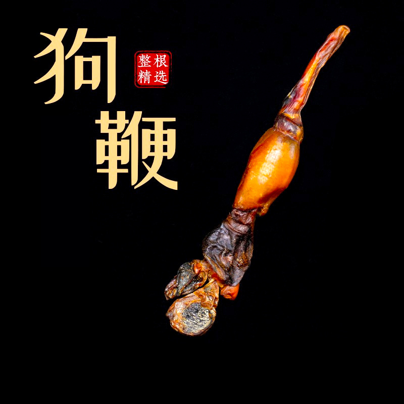 狗鞭干整根狗肾干货狗鞭中药材泡酒药材狗鞭粉旗舰店正品