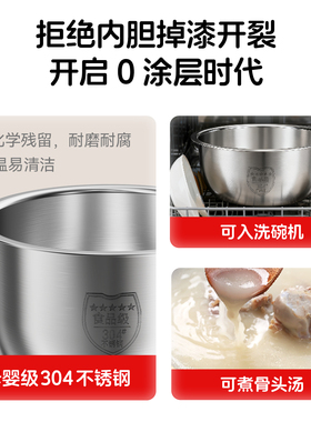 浦利顿不锈钢辅食电压力锅电饭煲