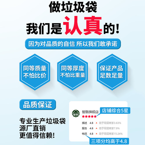 垃圾袋大号商用加厚餐饮黑色超特大桶环卫户外背心塑料袋手提特厚 - 图2