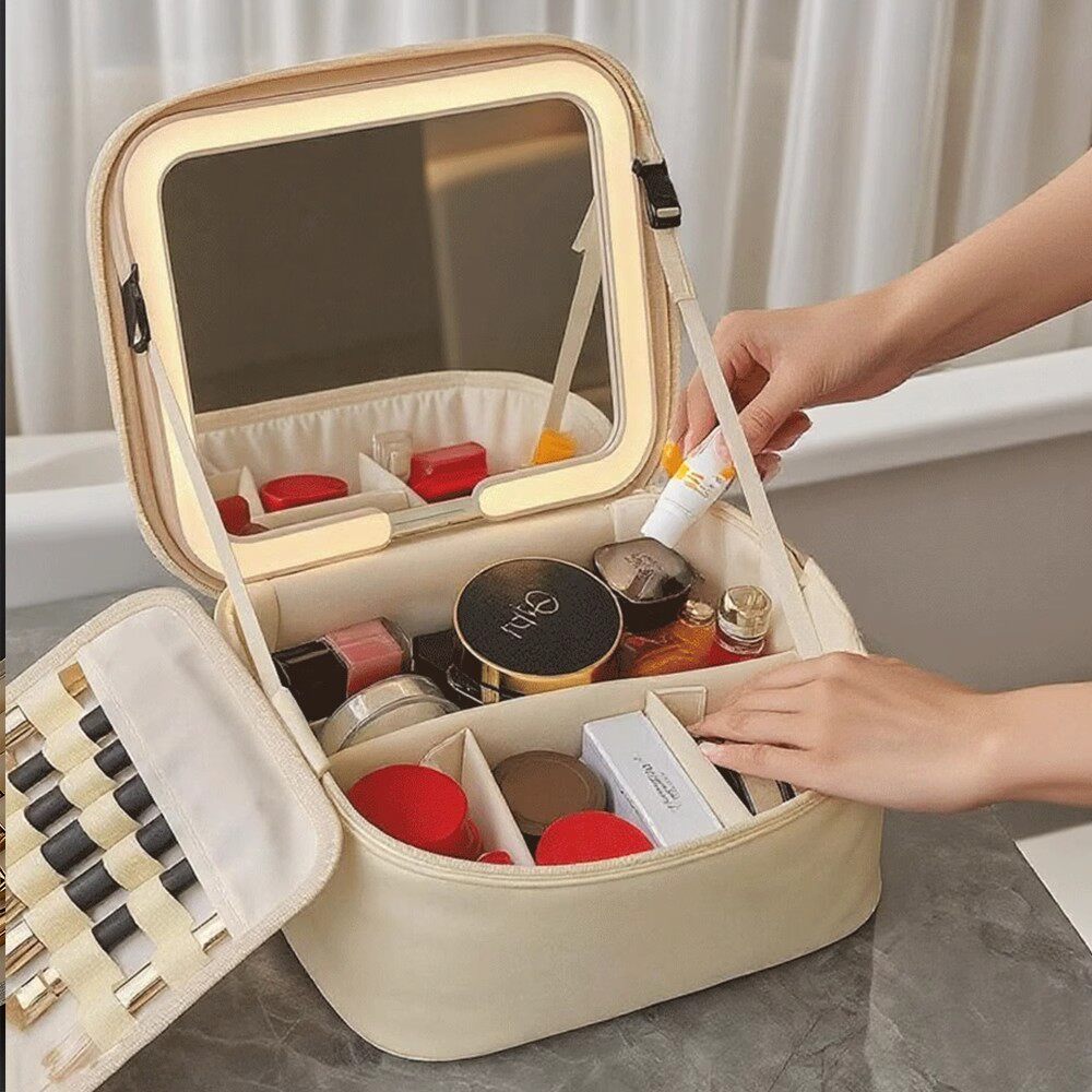 化妆包女2026新款带镜子多功能洗漱包收纳箱盒旅行便携手提大容量,淘宝优惠券,粉丝福利购,淘宝优惠卷