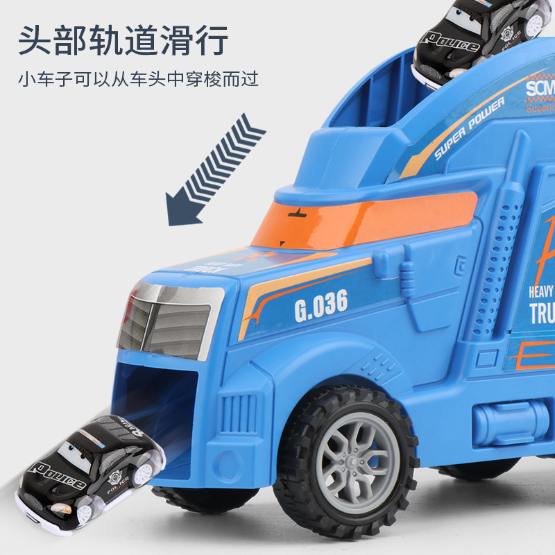 儿童大号小汽车益智迷你回力货柜车 宇惠轩玩具惯性/回力/滑行玩具