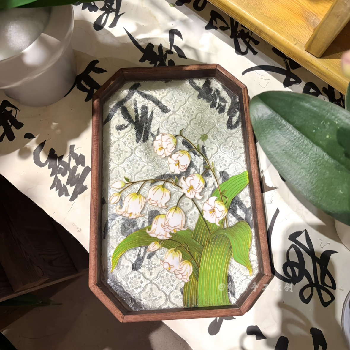 【幽谷铃兰】手工diy掐丝珐琅画材料包景泰蓝新中式玻璃茶盘摆件,淘宝优惠券,粉丝福利购,淘宝优惠卷