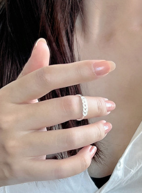 s999足银戒指五铜钱复古指环纯银开口大小可调节活口女戒百搭饰品