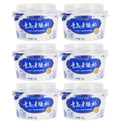 新希望老酸奶138g*12/6杯装风味发酵乳凝固型粘稠酸牛奶琴牌青岛 - 图2