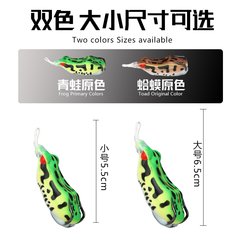 2025新款噪音雷蛙蟾毒打黑路亚饵假饵改装青蛙远投钓黑鱼专用乌鳢 - 图0