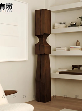 木雕落地摆件实木墩子