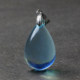 Aquamarine drop-shaped pendant S925 silver necklace