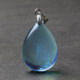Aquamarine drop-shaped pendant S925 silver necklace