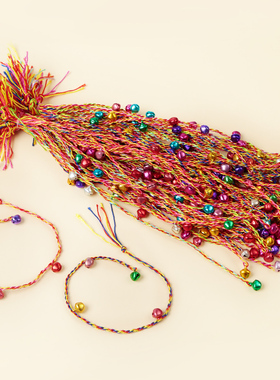 端午节五彩绳铃铛手绳