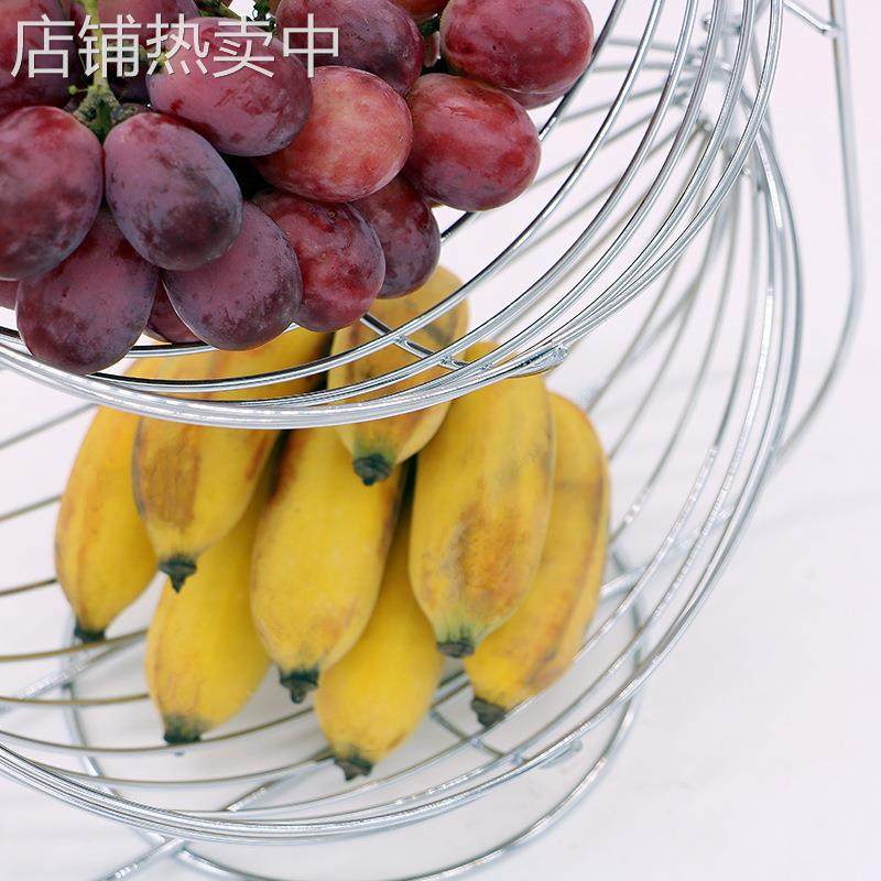 欧式铁艺水果篮创意三层可拆装水果盆水果收纳篮水果摇篮家居摆件,淘宝优惠券,粉丝福利购,淘宝优惠卷