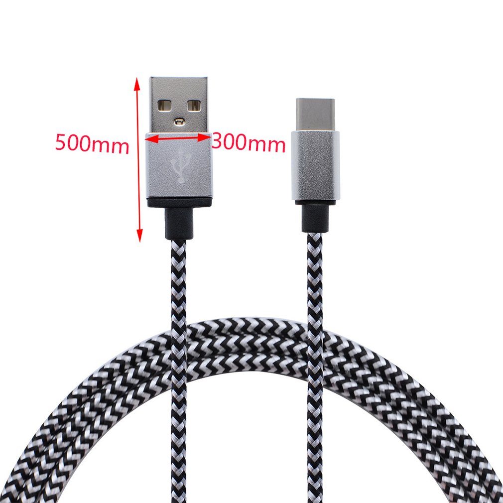 Braided Nylon Jacket USB3.1 Cable Type-C Phone Charger USB C - 图0