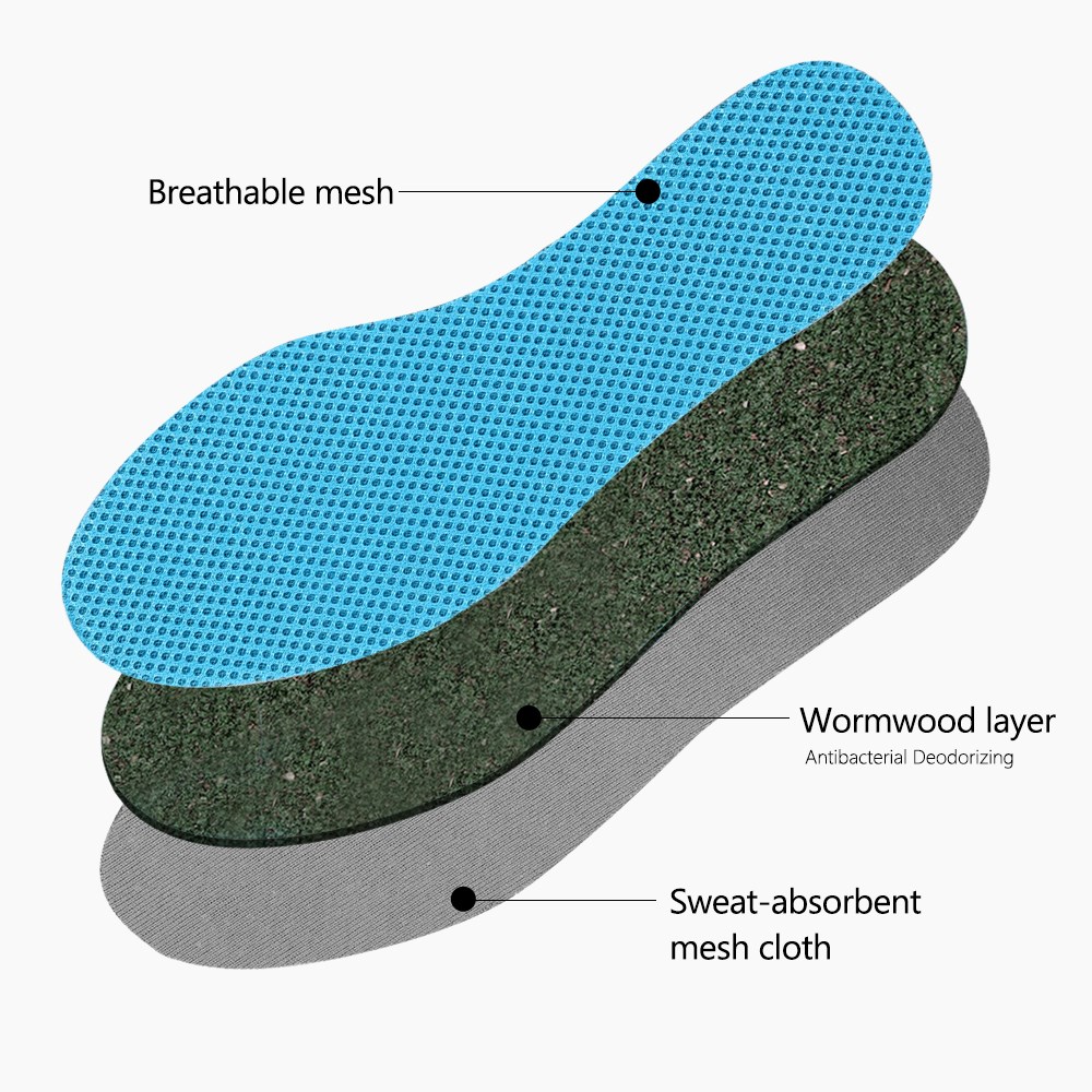 3ANGNI Wormwood Deodorization Insole Soft And Mesh Breathab - 图0