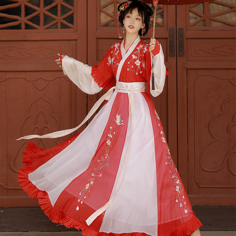 妃亦坊原创女【蝶悦色】晋制半臂汉服 妃亦坊服饰汉服