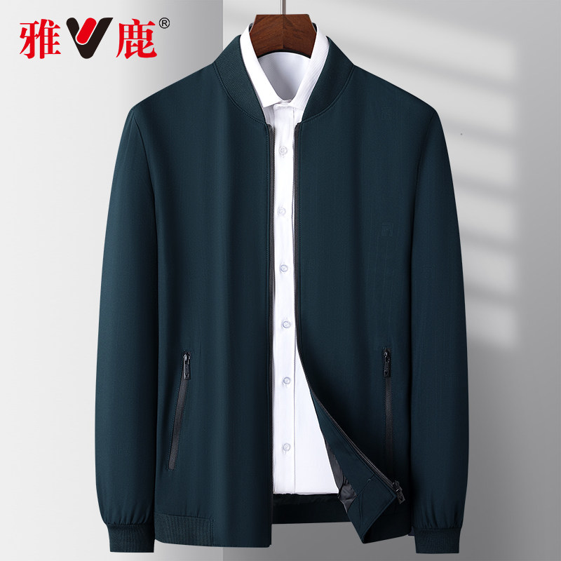 雅鹿男装男2022春秋新款立领夹克 雅鹿润京夹克