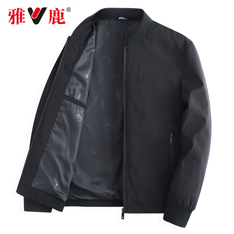雅鹿男士春秋季2022新款立领夹克 雅鹿润京夹克