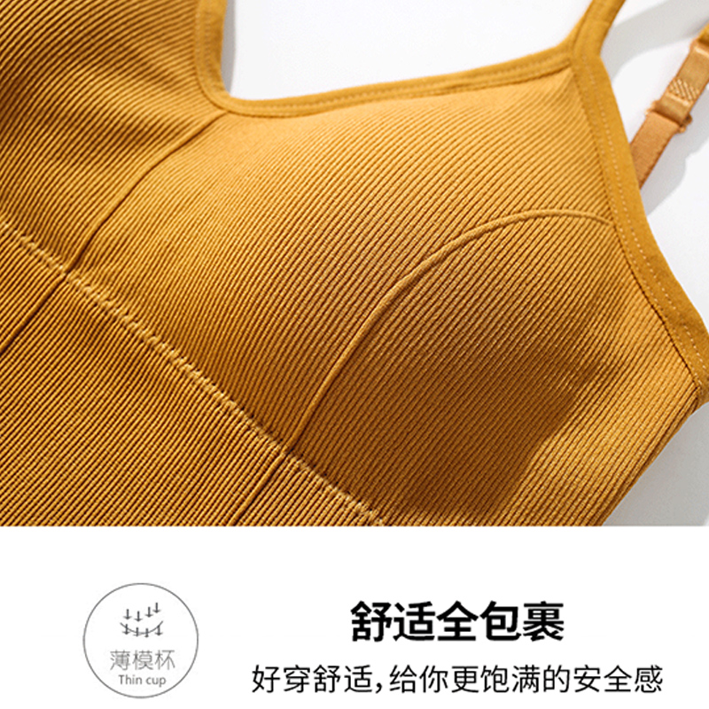 梵诺慕旗舰店美背吊带网红爆款卡卡同款大U型收腹背心运动文胸抹胸内衣裹胸女3