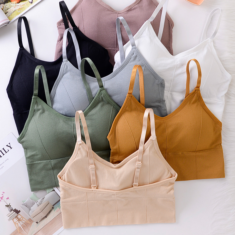 梵诺慕旗舰店运动内衣女聚拢无钢圈网红打底衣爆款裹胸美背抹胸文胸吊带背心3